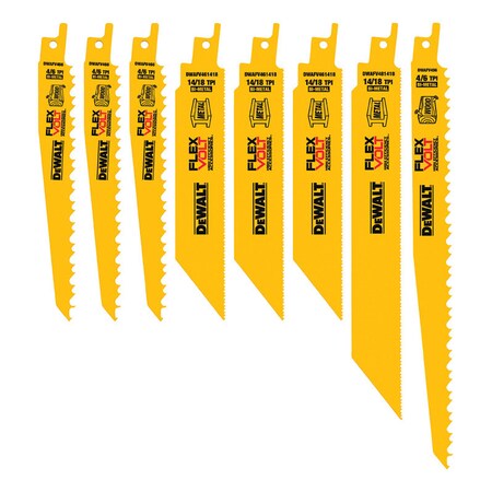 Dewalt SAW BLADE RECIP SET, PK 8 DWAFV48SET